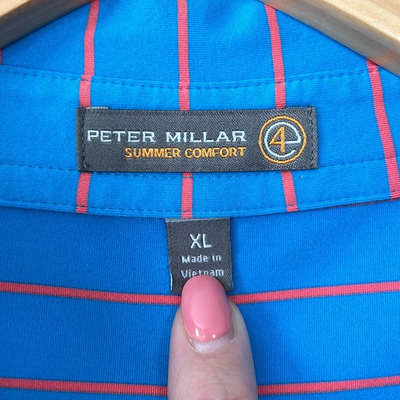 Peter Millar Summer Comfort Men’s Golf Polo Shirt‎ Size XL - Picture 3 of 8